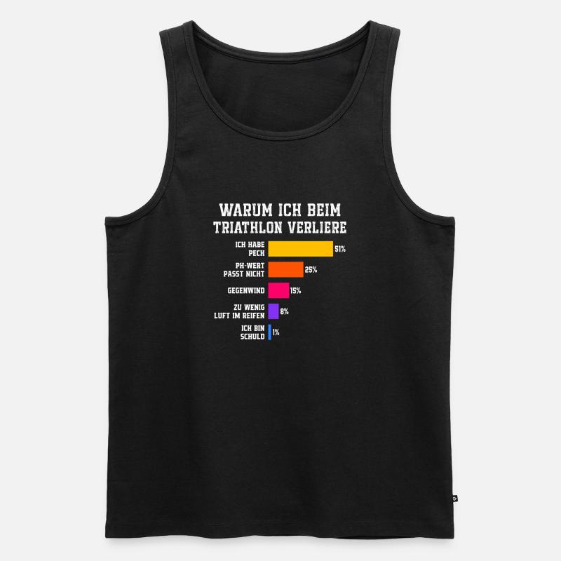 Warum ich beim Triathlon verliere Triathlon - Männer Premium Bio Tank Top - Schwarz