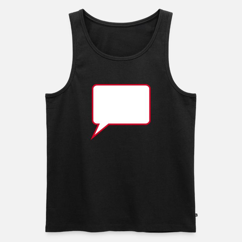 Personalize your own speech bubble comic - Men's Premium Organic Tank Top - black