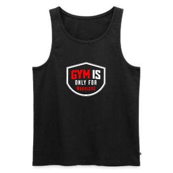 Vie à la salle de sport - Débardeur bio Premium Homme - noir - Devant - Michal (187cm)