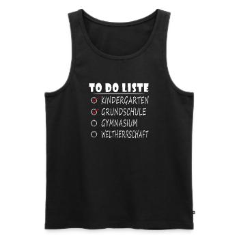 Enrollment in Gymnasium 5th grade Gymnasium student - Men's Premium Organic Tank Top - black - Front - Michal (187cm)