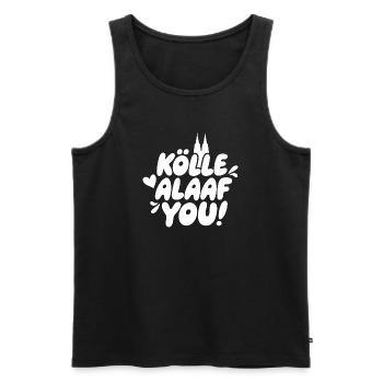 Kölle Alaaf You! - Männer Premium Bio Tank Top - Schwarz - Vorne - AI Model Male 178 light (178cm)