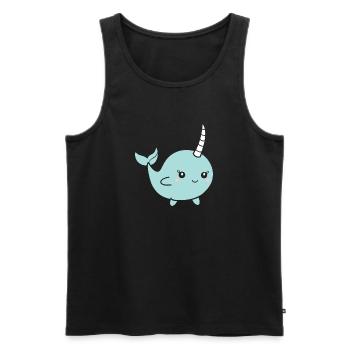 narwhal - Men's Premium Organic Tank Top - black - Front - AI Model Male 178 light (178cm)