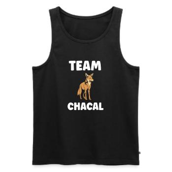 chacal - Débardeur bio Premium Homme - noir - Devant - AI Model Male 178 light (178cm)