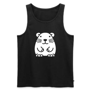 wombat - Men's Premium Organic Tank Top - black - Front - Michal (187cm)
