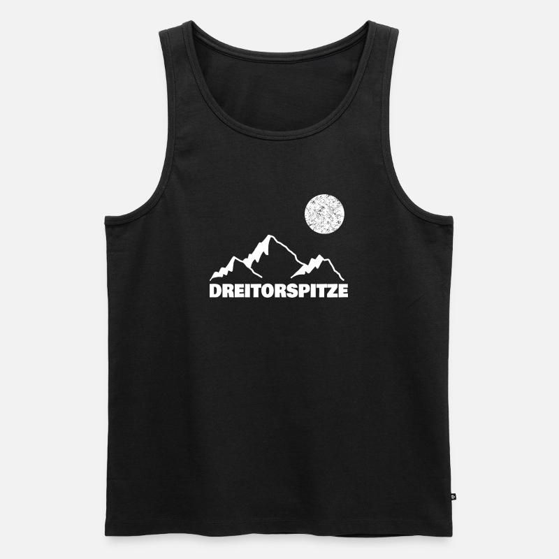 Dreitorspitze - Männer Premium Bio Tank Top - Schwarz