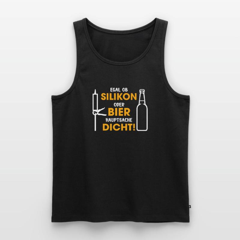 Silikon oder Bier – Hauptsache dicht Männer Premium Bio Tank Top
