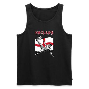 Football England Flag Bicyclette - Débardeur bio Premium Homme - noir - Devant - AI Model Male 178 light (178cm)