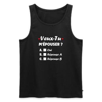 Do you want to marry me? Choice in Love - Men's Premium Organic Tank Top - black - Front - AI Model Male 178 light (178cm)