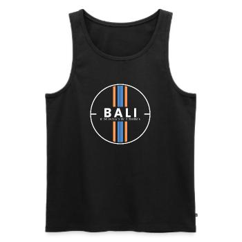 Coordonnées de l’île de Bali - Débardeur bio Premium Homme - noir - Devant - Michal (187cm)