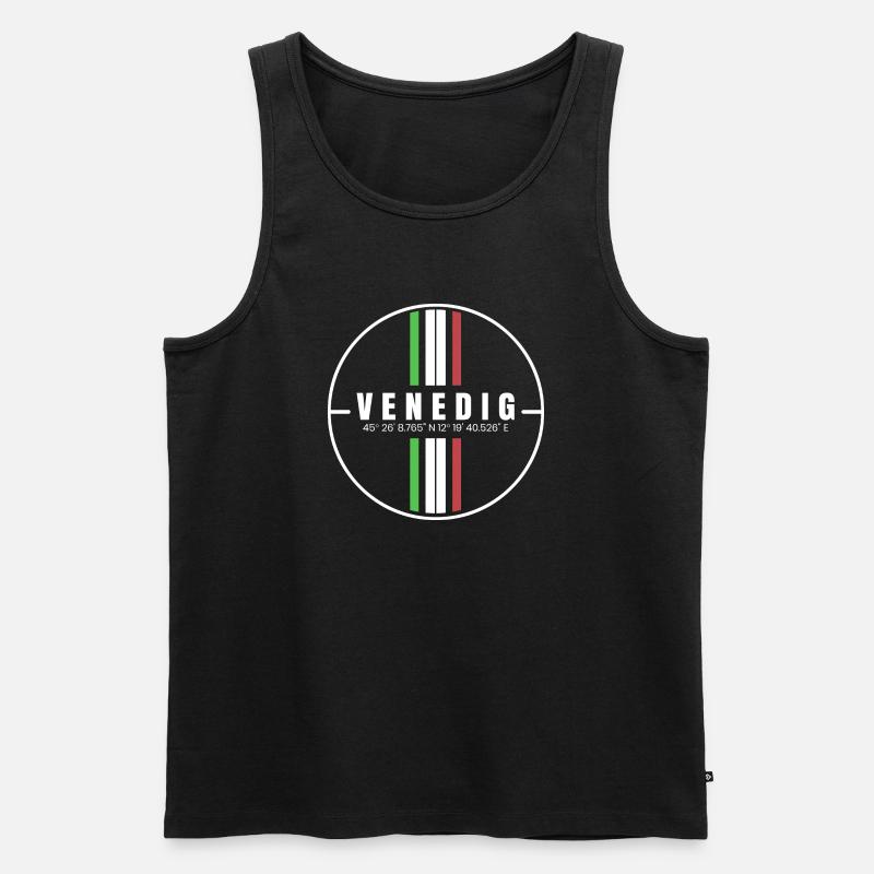 Venice Coordinates - Men's Premium Organic Tank Top - black