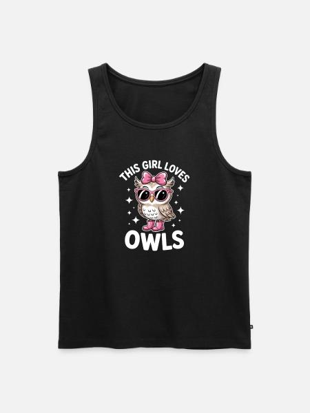 Owl Sayings Owls Funny Owls Gift - Men's Premium Organic Tank Top - black