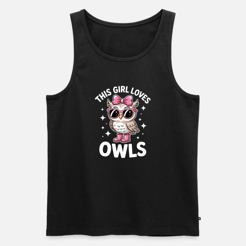 Eule Sprüche Eulen Lustiges Eulen Geschenk - Männer Premium Bio Tank Top - Schwarz