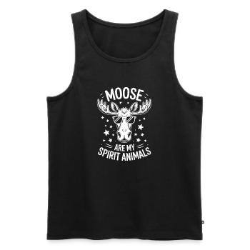 Elch Sprüche Elche Lustiges Elch Geschenk - Männer Premium Bio Tank Top - Schwarz - Vorne - AI Model Male 178 light (178cm)