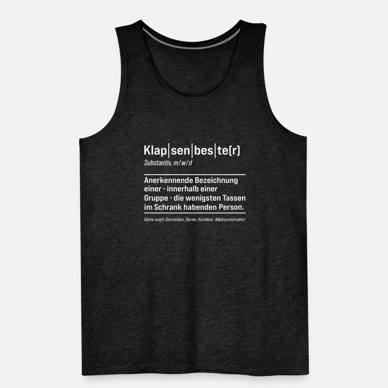 Klapsenbester Definition Fun Sprüche Männer Premium Bio Tank Top