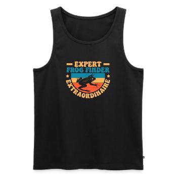 Frog Catcher Expert Frog Finder Extraordinaire - Männer Premium Bio Tank Top - Schwarz - Vorne - AI Model Male 178 light (178cm)