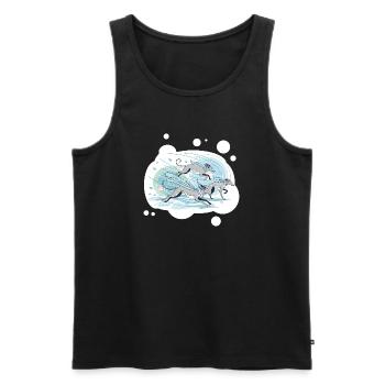 greyhounds - Men's Premium Organic Tank Top - black - Front - AI Model Male 178 light (178cm)