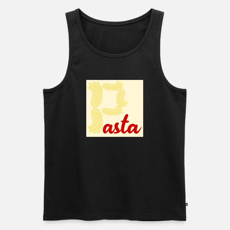 Pasta Nudeln Lieblingsessen - Männer Premium Bio Tank Top - Schwarz