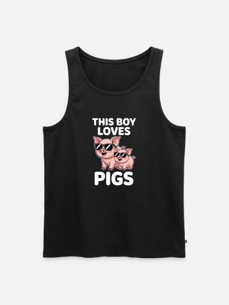 Pig Sayings Pig Funny Pigs Gift - Men's Premium Organic Tank Top - black