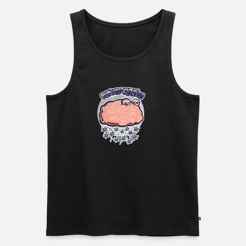 Regengehirn - Männer Premium Bio Tank Top - Schwarz