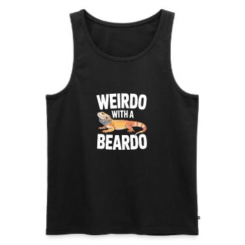 Beardo Weirdo Dragon Tee - Männer Premium Bio Tank Top - Schwarz - Vorne - AI Model Male 178 light (178cm)