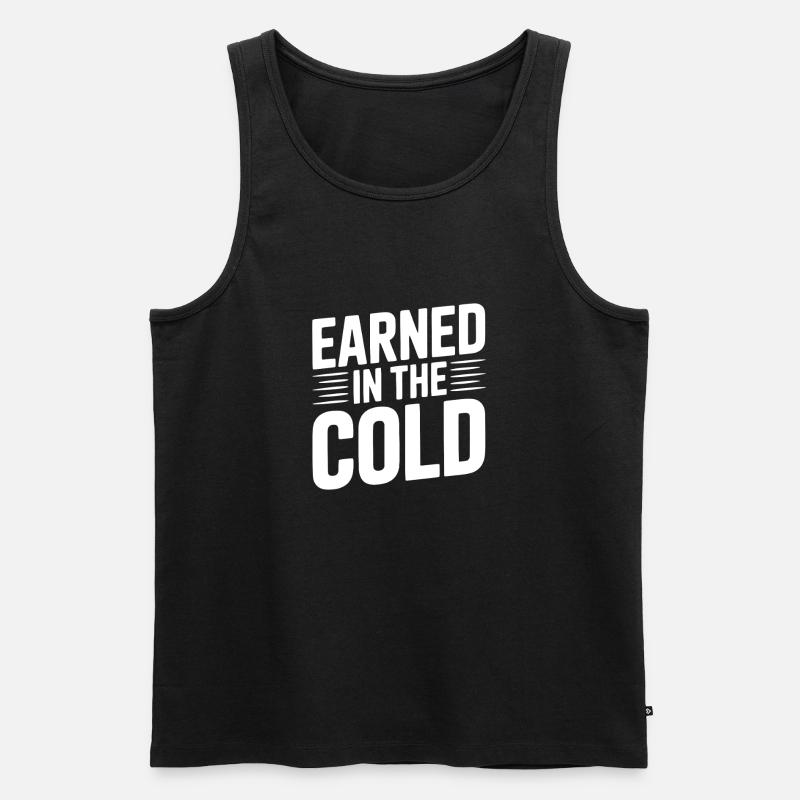 Verdient in der Kälte - Männer Premium Bio Tank Top - Schwarz
