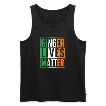 Ginger Lives Matter St Patrick’s St. Paddys - Men's Premium Organic Tank Top - black - Front - Michal (187cm)