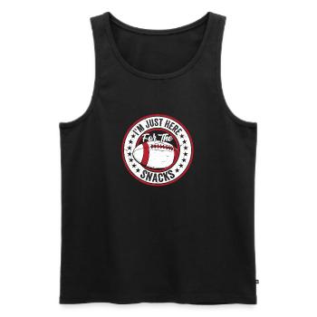 I'm Just Here For The Snacks Season Football Play - Men's Premium Organic Tank Top - black - Front - Michal (187cm)