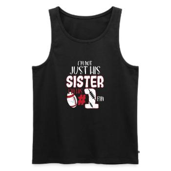 I'm Not Just His Sister I'm His #1 Fan Season Foot - Männer Premium Bio Tank Top - Schwarz - Vorne - Michal (187cm)