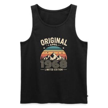 Februar 1968 – Legende der Gipfel und Berge - Männer Premium Bio Tank Top - Schwarz - Vorne - Michal (187cm)