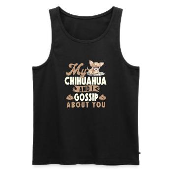 Chihuahua Chihuahueño Mon Chihuahua - Débardeur bio Premium Homme - noir - Devant - Michal (187cm)