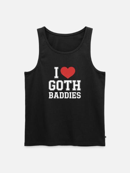 Ich liebe Goth-Bösewichte - Männer Premium Bio Tank Top - Schwarz