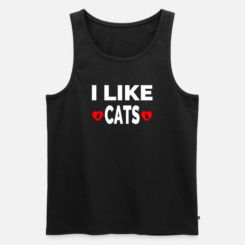 Katzen - Männer Premium Bio Tank Top - Schwarz