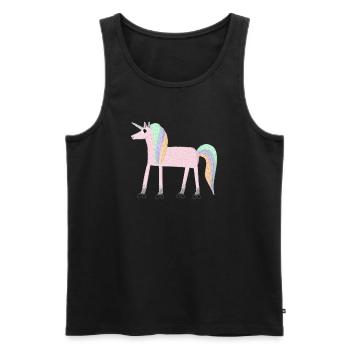 Unicorn_rollerSKate - Men's Premium Organic Tank Top - black - Front - AI Model Male 178 light (178cm)