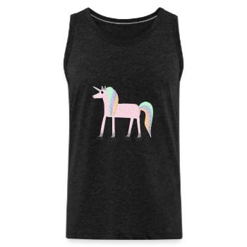Unicorn_rollerSKate - Männer Premium Bio Tank Top - Anthrazit - Vorne - Alexander (188cm)