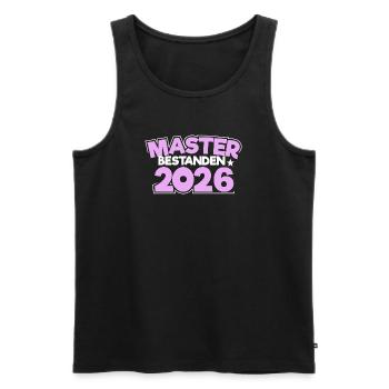 Master 2026 Abschluss Promotion Sponsion - Männer Premium Bio Tank Top - Schwarz - Vorne - AI Model Male 178 light (178cm)