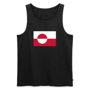 Drapeau du Groenland - Débardeur bio Premium Homme - noir - Devant - AI Model Male 178 light (178cm)