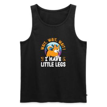Wait for me, I've got little legs - Men's Premium Organic Tank Top - black - Front - AI Model Male 178 light (178cm)