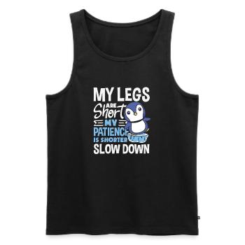 Wait for me, I've got little legs - Men's Premium Organic Tank Top - black - Front - AI Model Male 178 light (178cm)