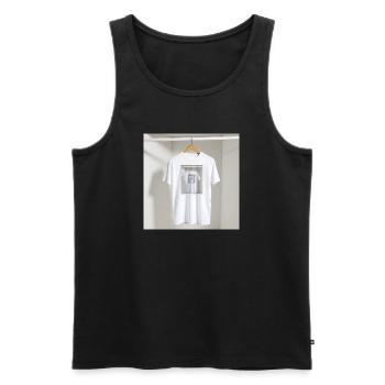 Gerahmtes Spiegel-T-Shirt - Männer Premium Bio Tank Top - Schwarz - Vorne - AI Model Male 178 light (178cm)