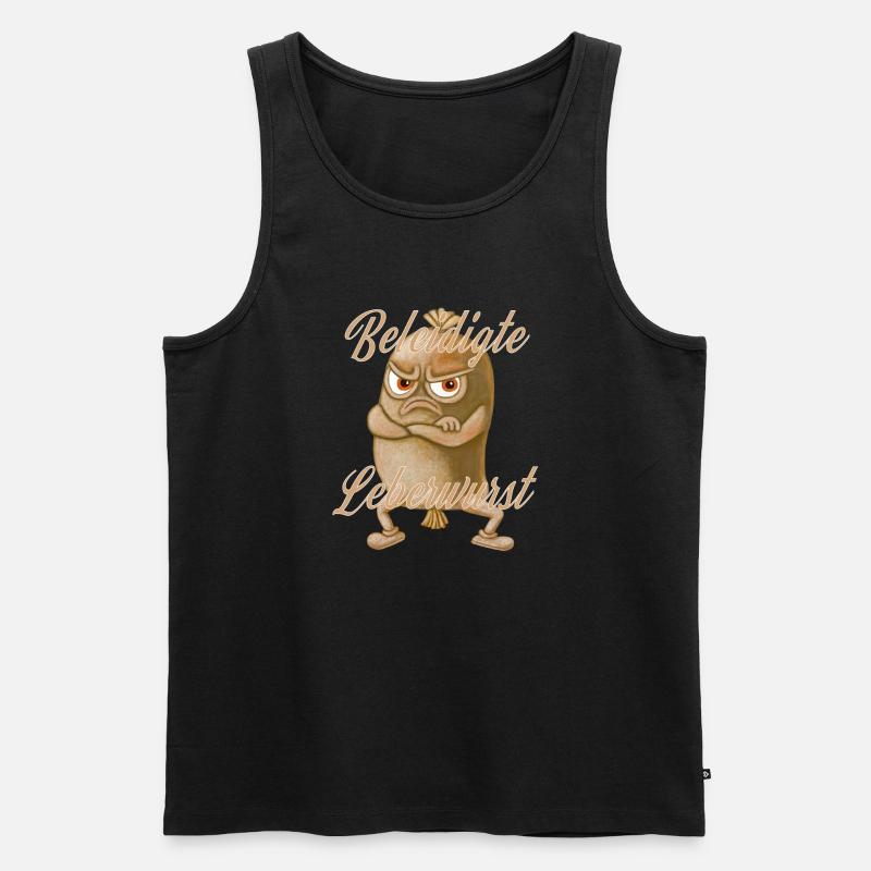 Beleidigte Leberwurst auf Beinen - Männer Premium Bio Tank Top - Schwarz