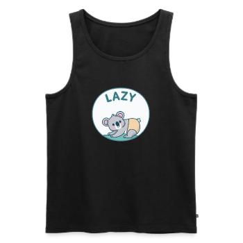 Kawaii Pastel Sloth Koala - Men's Premium Organic Tank Top - black - Front - AI Model Male 178 light (178cm)