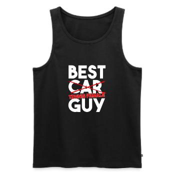 Weibliche Tennisspielerin Silhouette Retro Sport - Männer Premium Bio Tank Top - Schwarz - Vorne - Michal (187cm)