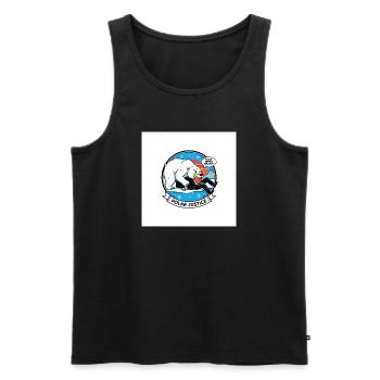 PolarJustice Karikatur - Männer Premium Bio Tank Top - Schwarz - Vorne - AI Model Male 178 light (178cm)