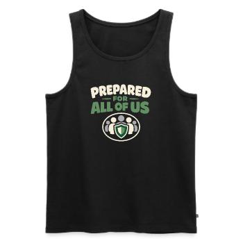 Family Provision Emergency Planner Prepper - Men's Premium Organic Tank Top - black - Front - AI Model Male 178 light (178cm)
