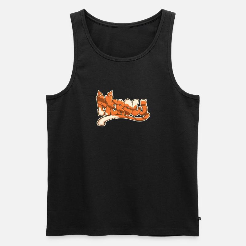 Merow, ein gezogenes Wort - Männer Premium Bio Tank Top - Schwarz