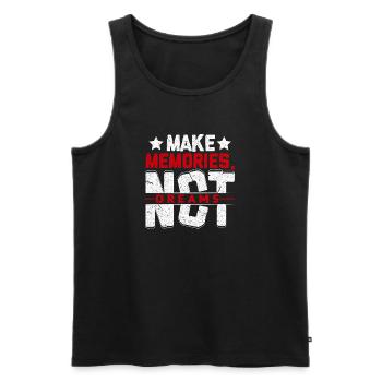 Make Memories Not Dreams - Men's Premium Organic Tank Top - black - Front - AI Model Male 178 light (178cm)