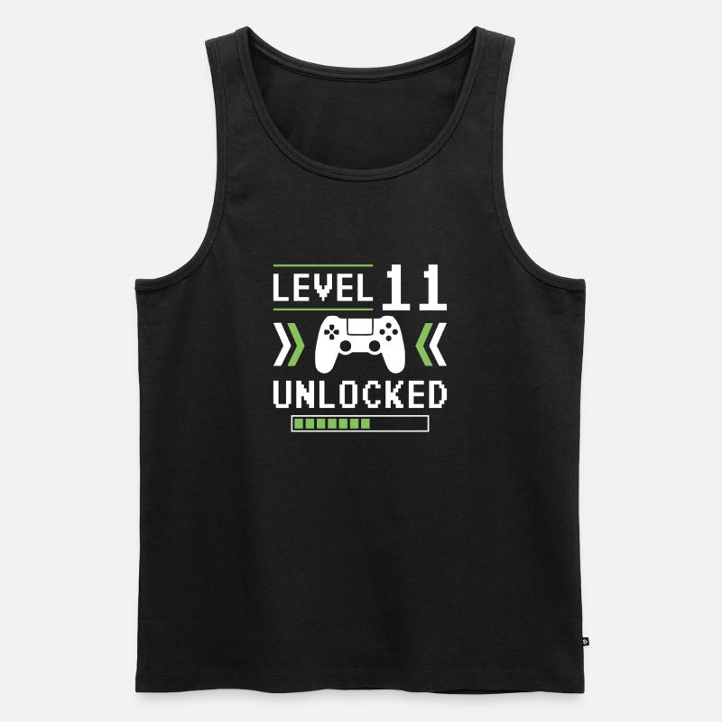 Level 11 - Männer Premium Bio Tank Top - Schwarz
