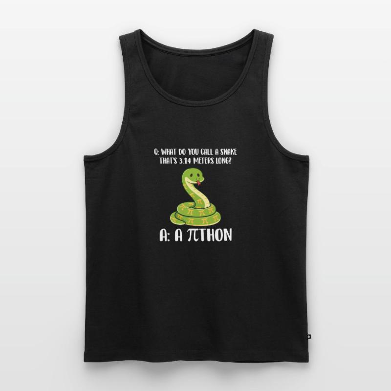 Blague sur le python de Pi Day de 3,14 mètres de long Débardeur bio Premium Homme