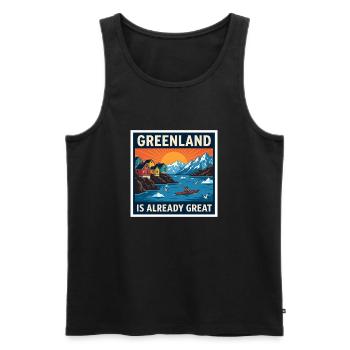 Le Groenland est déjà un paysage exceptionnel pour le kayak - Débardeur bio Premium Homme - noir - Devant - AI Model Male 178 light (178cm)
