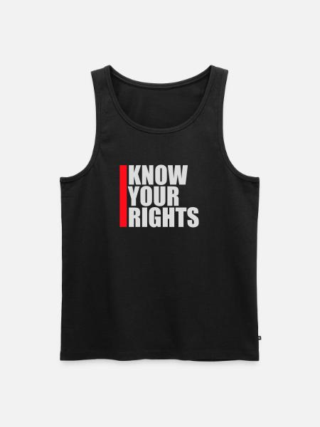 Know Your Rights Activism Justice Freedom - Men's Premium Organic Tank Top - black